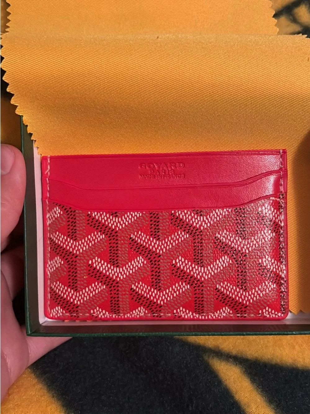 Goyard Dark Green Men's Accessory Box with Silver Monogram
